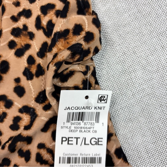 Jm Collection Petite Chelsea Cheetah Jacquard Top P/L - Picture 7 of 12